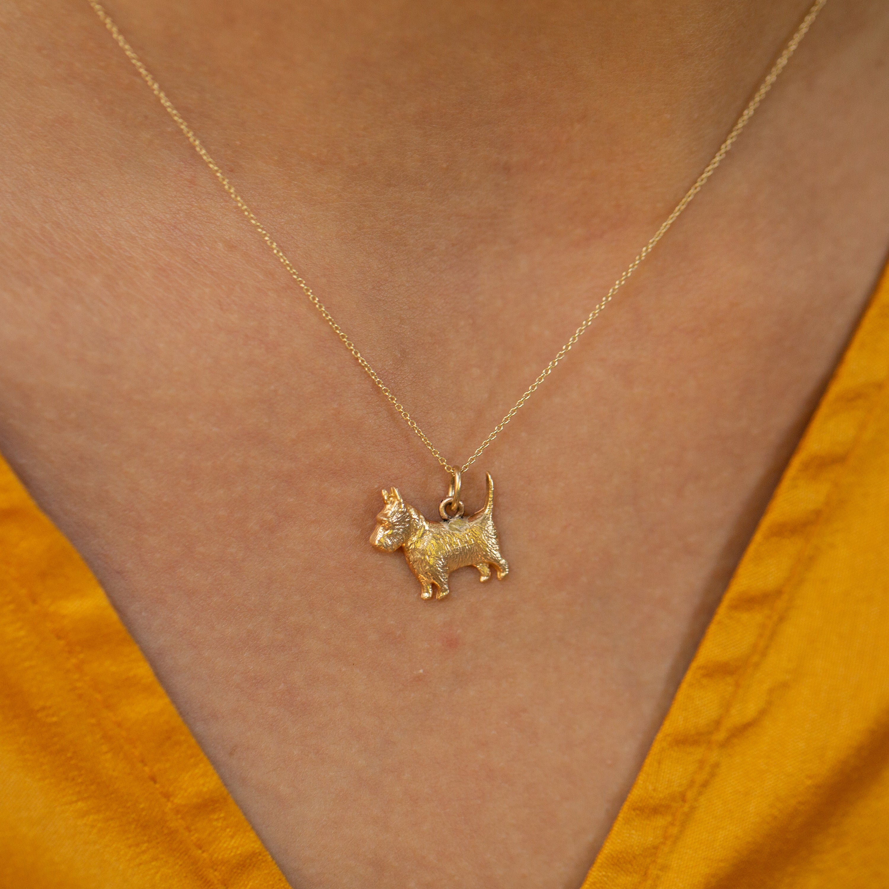 Scottie Terrier 14k Gold Charm