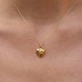 Italian Puffy Heart 18k Gold Charm