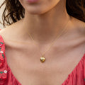 Italian Puffy Heart 18k Gold Charm