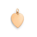Floral Heart and Banner 14k Gold Charm