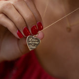 Heart Disc 14k Gold and Pearl Charm