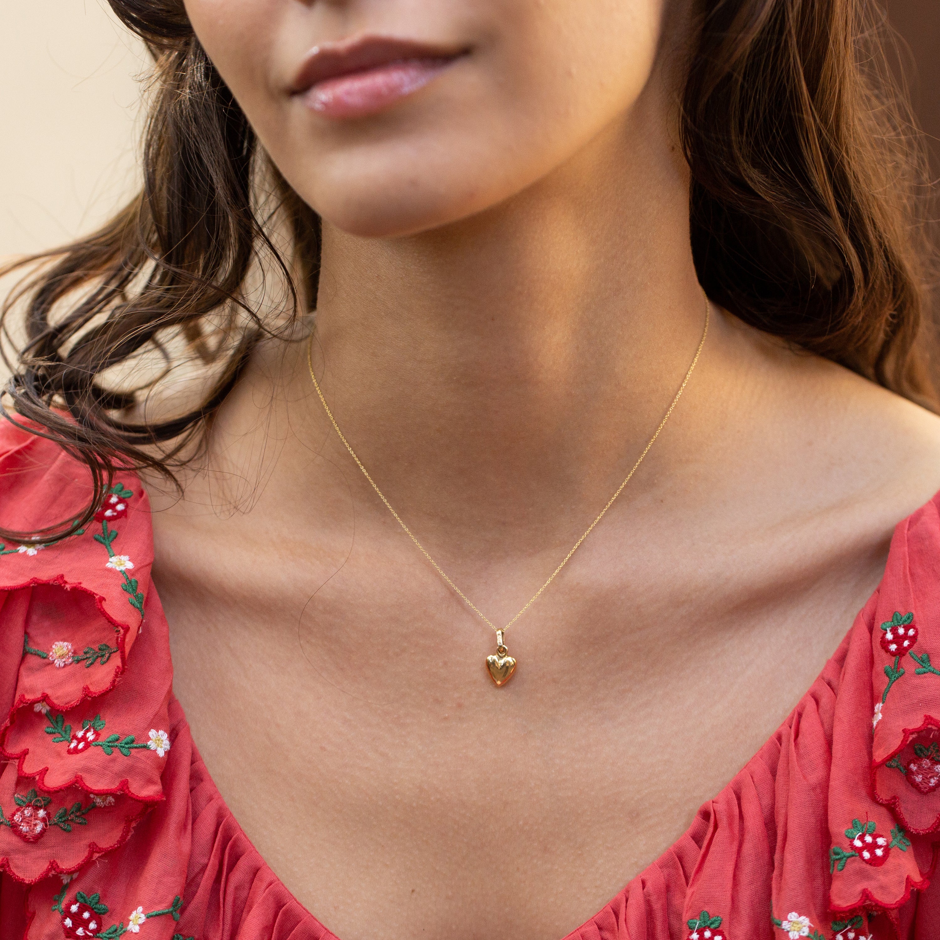 Italian 18k Gold Heart Charm