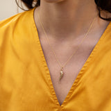 Spiral Cornicello 14K Matte Gold Charm