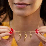 Spiral Cornicello 14K Matte Gold Charm