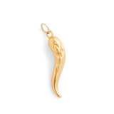 Cornicello With Face 14K Gold Charm