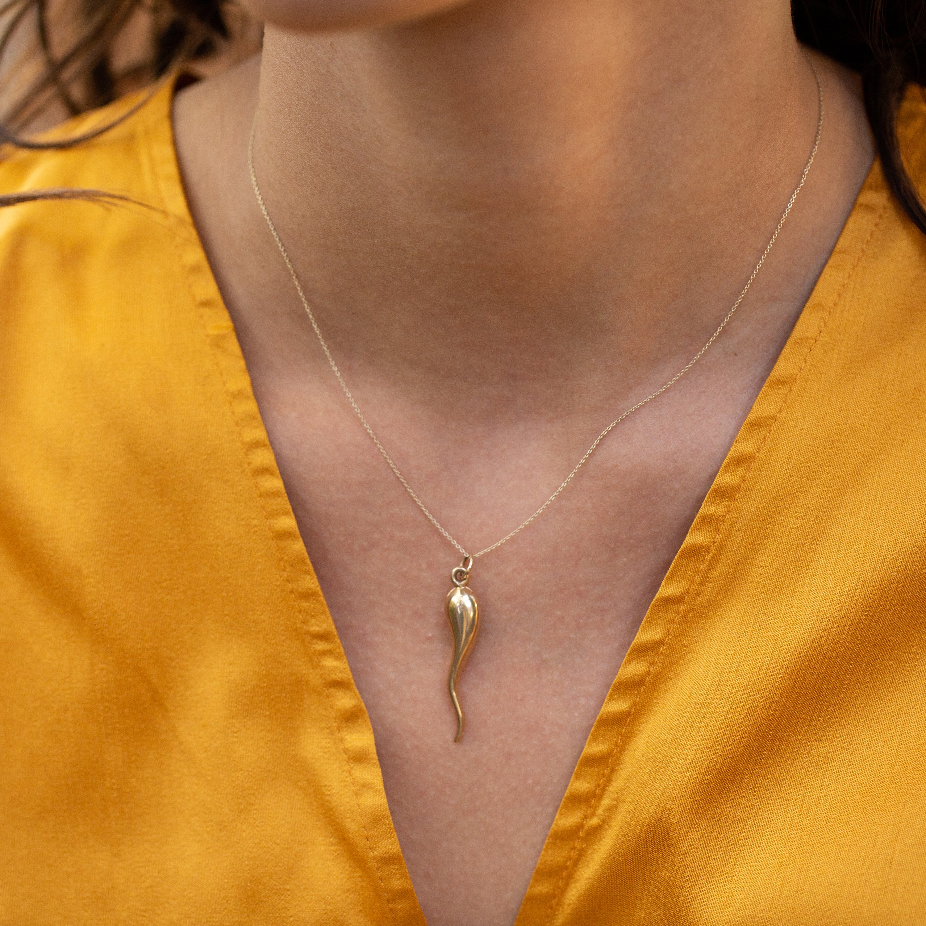 Cornicello 14k Gold Charm