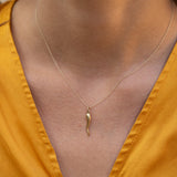 Small Cornicello 14k Gold Charm