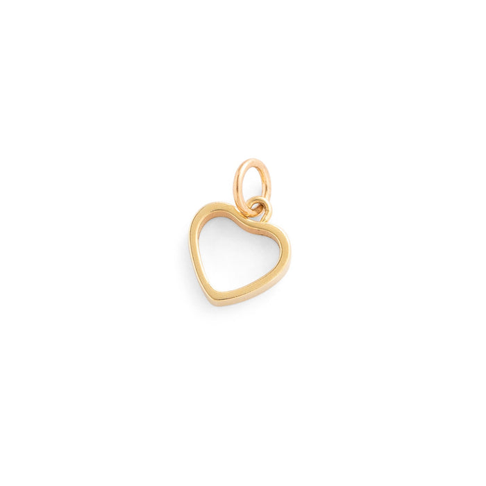 Petite Open Heart 14k Gold Charm