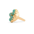 Green Turquoise And 14k Gold Cluster Ring