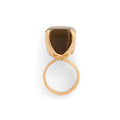 Large Smoky Quartz 14k Gold Cocktail Ring