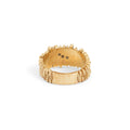 Textured 14k Gold and Diamond Ring