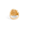 Abstract Swirl 14k Gold Dome Ring
