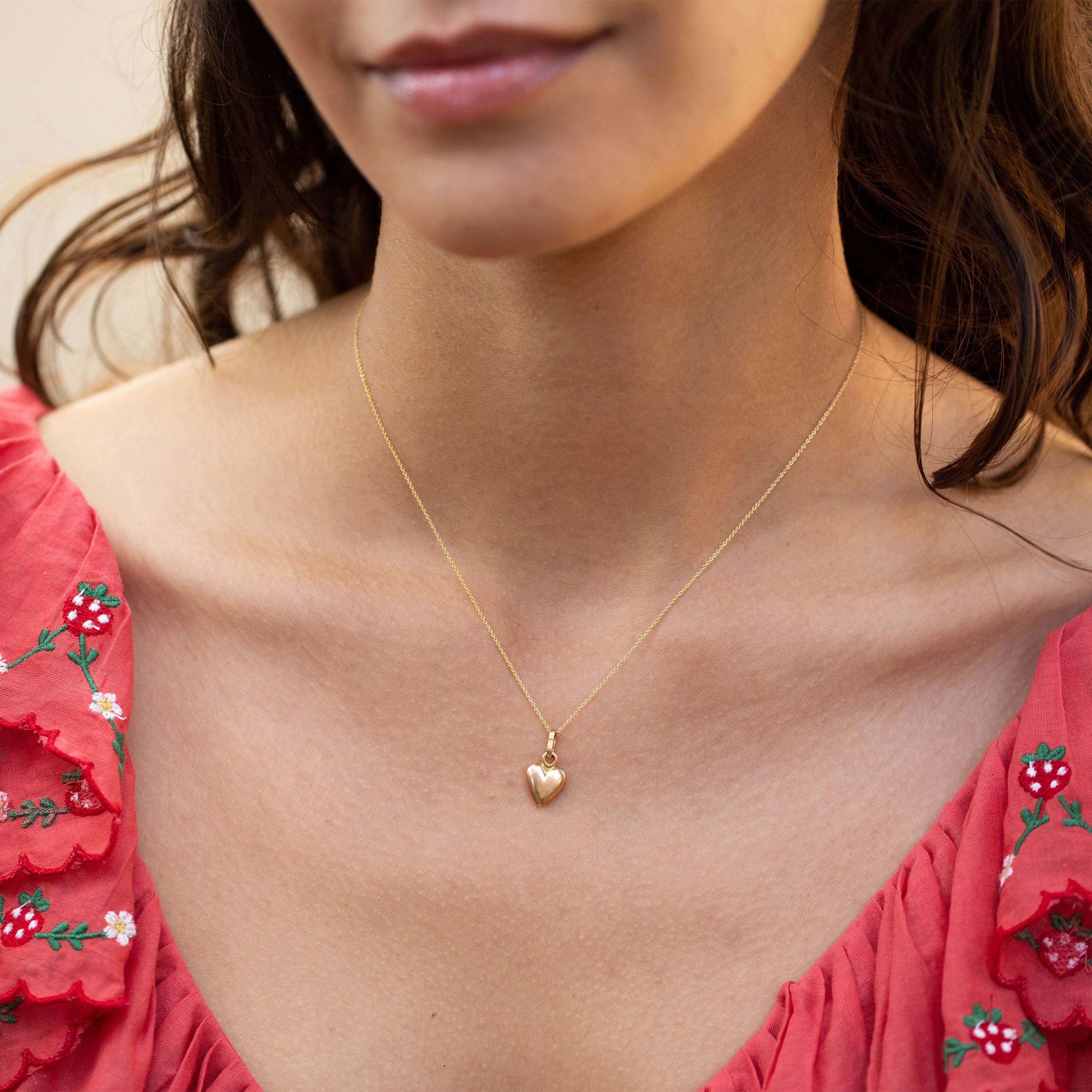 Italian Heart 18k Gold Charm