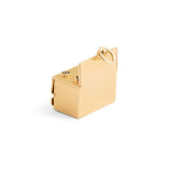 "Hot Stuff" Movable Stove Enamel and 14k Gold Charm