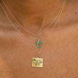 "Merry Christmas" Enamel and 14k Gold Charm