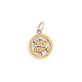 Pisces 9k Gold Zodiac Charm