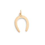 "GOOD LUCK" Horseshoe 10k Gold Charm