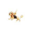 Enamel Leo Lion 14k Gold Zodiac Charm