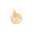 Pisces 9k Gold English Zodiac Charm