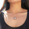 Victorian Diamond Starburst Pendant Necklace