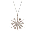 Victorian Diamond Starburst Pendant Necklace