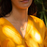 Libra Fluted Disc 14k Gold Zodiac Charm