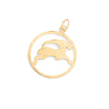Large Capricorn 14k Gold Zodiac Charm