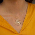 Large Capricorn 14k Gold Zodiac Charm
