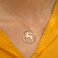 Large Capricorn 14k Gold Zodiac Charm