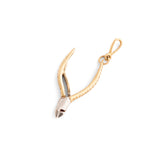 Movable Manicure Tool 14k Gold Charm