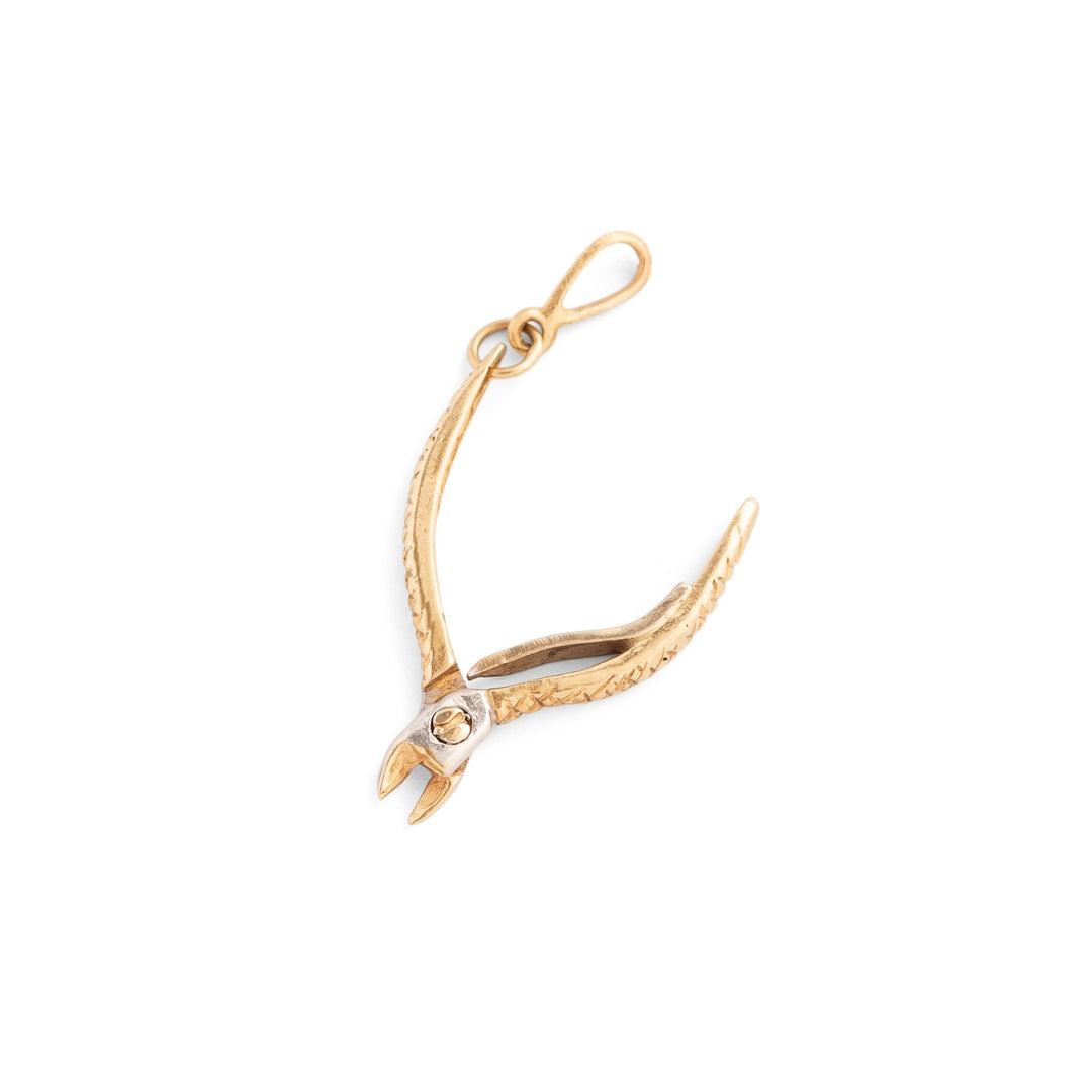 Movable Manicure Tool 14k Gold Charm