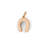 Lapis, Pearl, and 14k Gold Horseshoe Charm