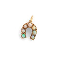 Opal and 14k Gold Horseshoe Charm