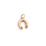 Pearl, Ruby, and 14k Gold Horseshoe Charm