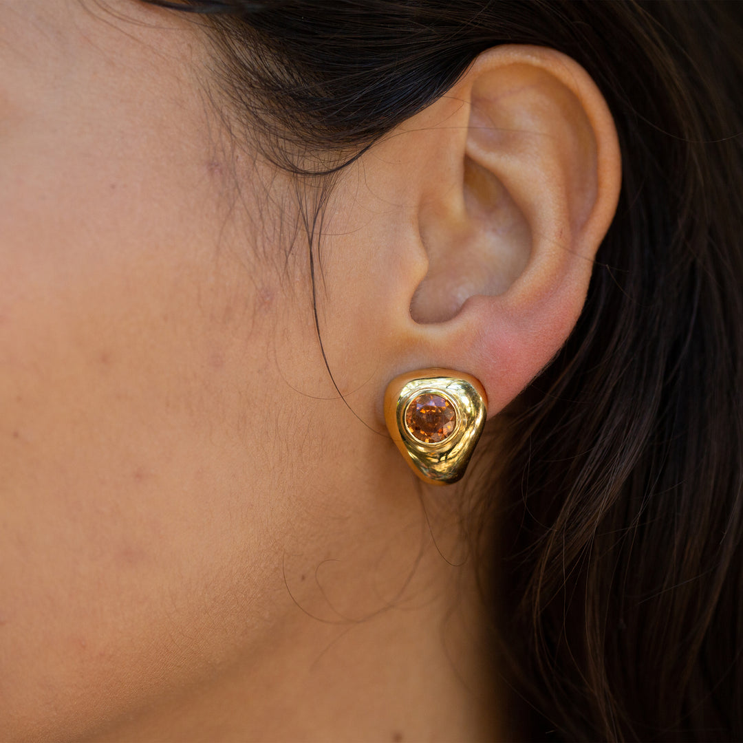 Poiray Amethyst and Citrine 18k Gold Earrings