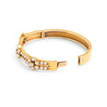Victorian Pearl and Diamond Flower 18k Gold Bracelet