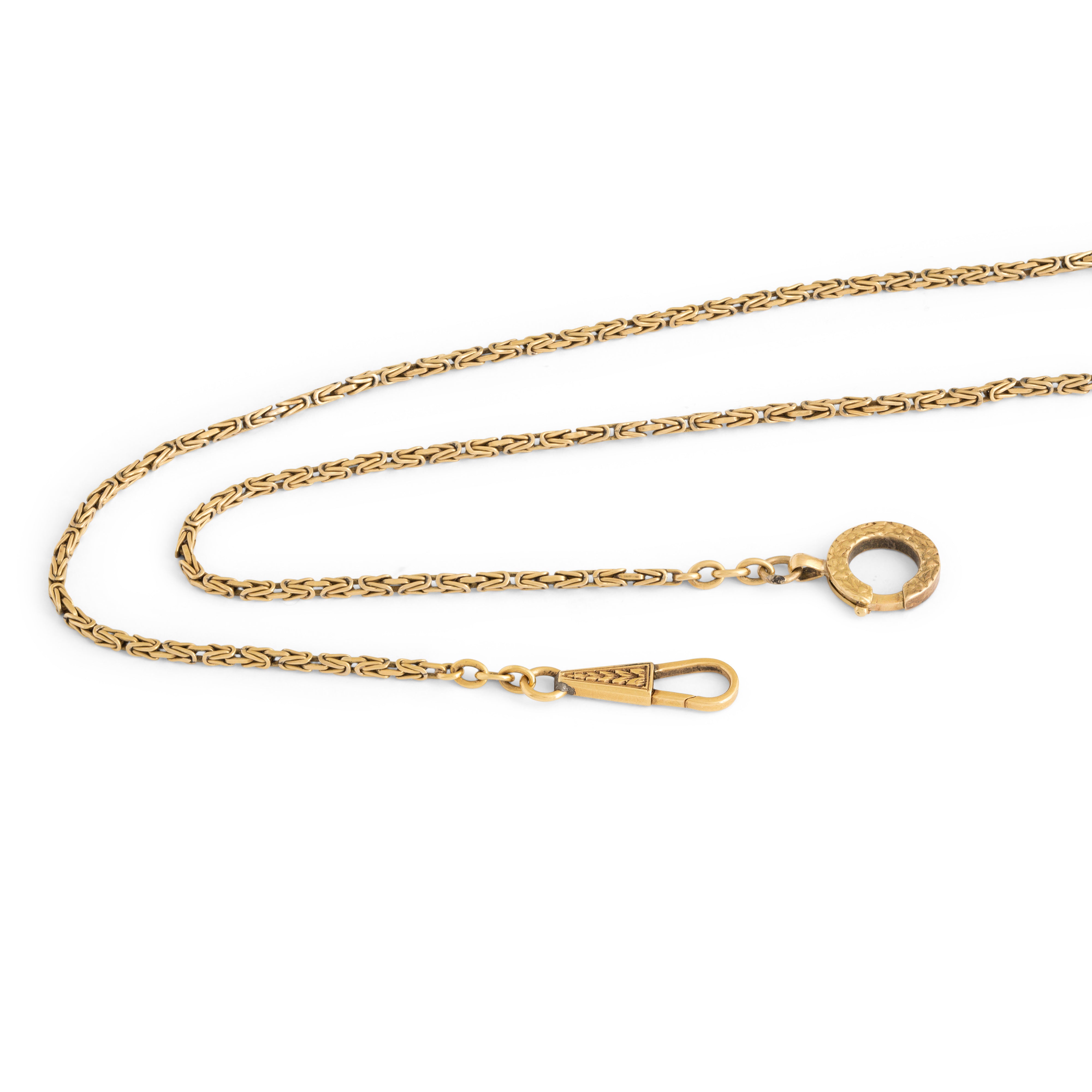 Decorative Box 14k Gold Choker 14.5" Chain Necklace