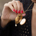 French Victorian Pearl and 18k Gold Locket