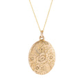 Engraved Floral 10k Gold Locket