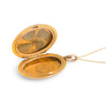 Engraved Floral 10k Gold Locket