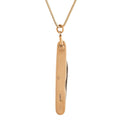 English 9K Gold Foldable Pocket Knife Pendant
