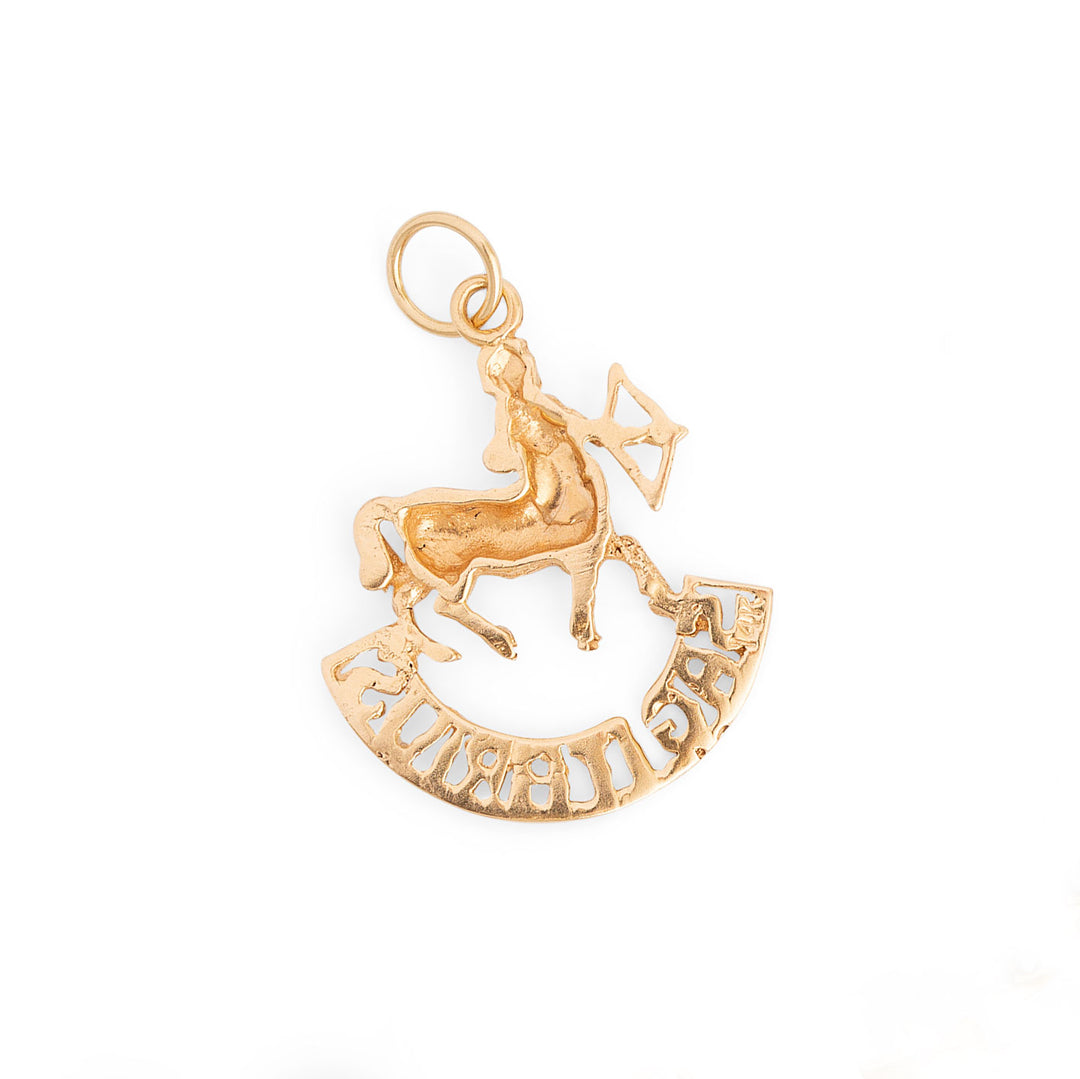 Sagittarius Figural 14k Gold Zodiac Charm