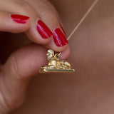 German Sphinx 14k Gold Charm
