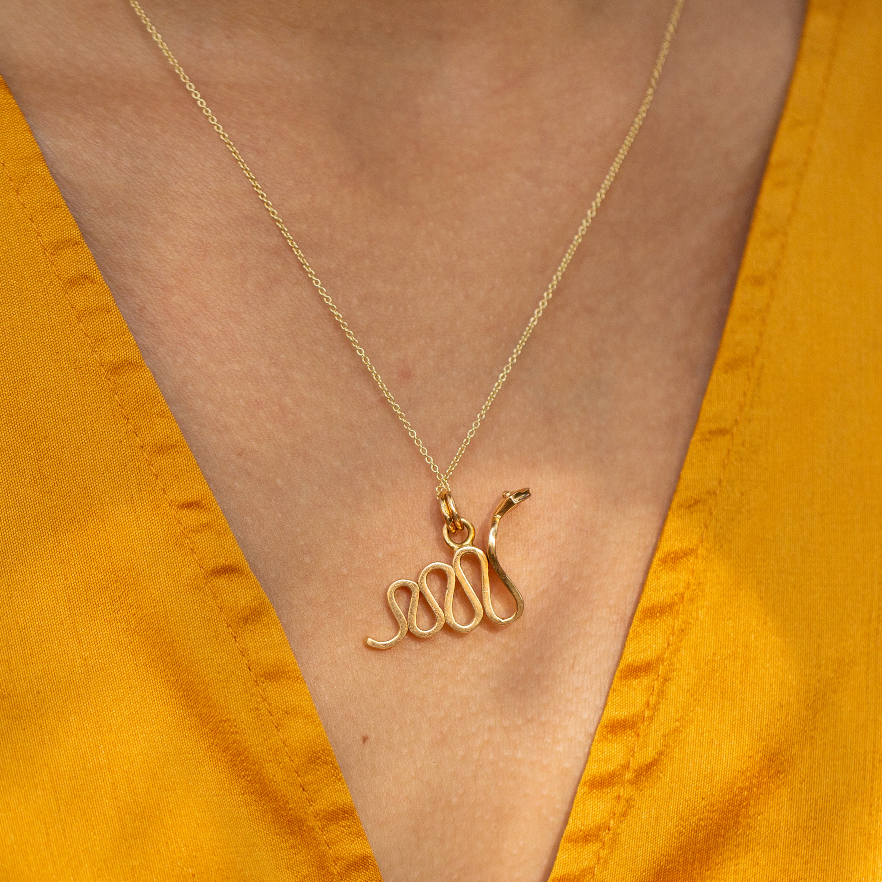 Cobra Snake 18k Gold Charm