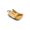 Camera Locket 14k Yellow Gold and Enamel Charm