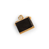 Camera Locket 14k Yellow Gold and Enamel Charm