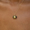 Camera Locket 14k Yellow Gold and Enamel Charm