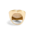 Large Heart-Shaped Mabe Pearl 18k Gold Ring