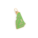 New Hampshire Enamel And 14k Gold Charm
