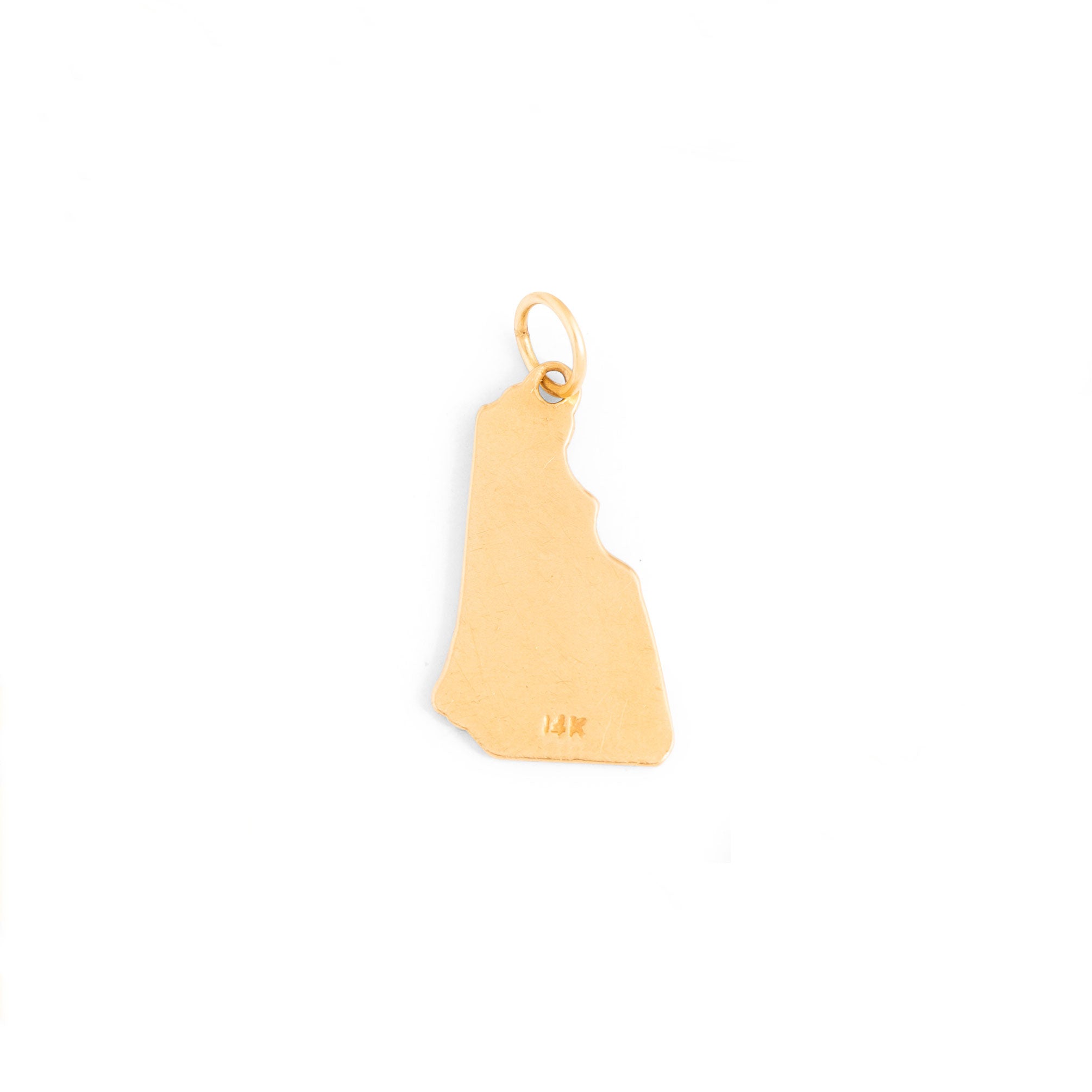 New Hampshire Enamel And 14k Gold Charm